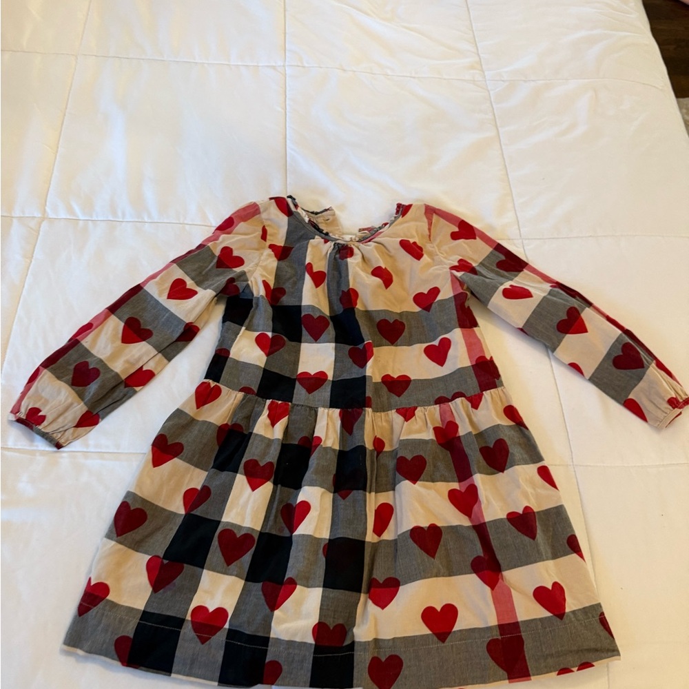 Burberry Beige and Red Heart Dress